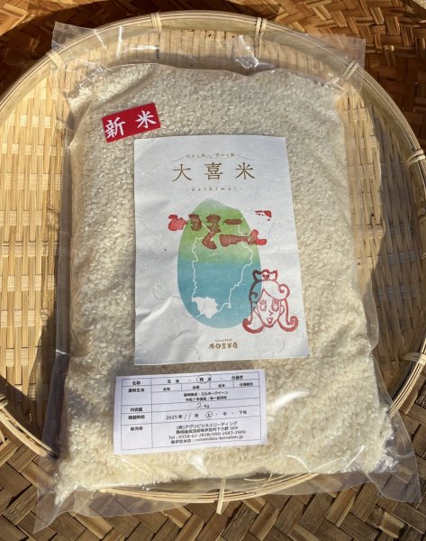 画像1: 南伊豆米店新米ミルキークィーン（白米）2kg　送料込 (1)